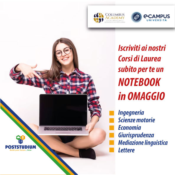 Iscriviti ai nostri corsi di laurea e per te in omaggio un notebook